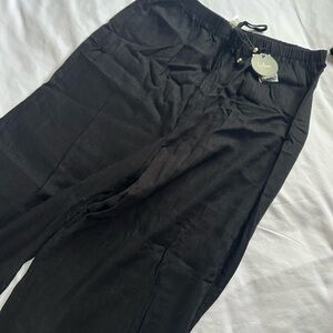 Lulu's Black Linen Blend Pants